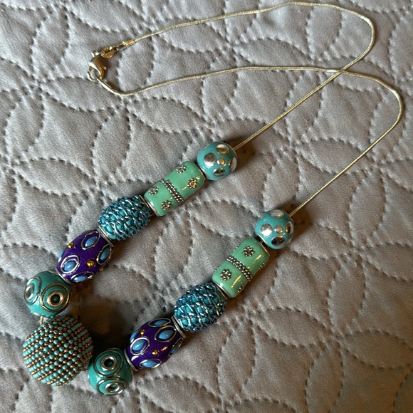 Sterling Silver Tibetan Bead Boho Necklace - Picture 7 of 9